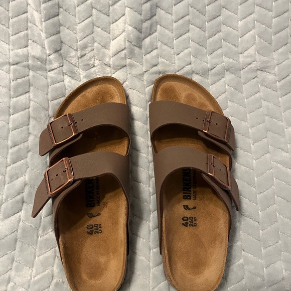 Birkenstock Brown Double-Buckle Slide Sandals sz 40 - Picture 6 of 6